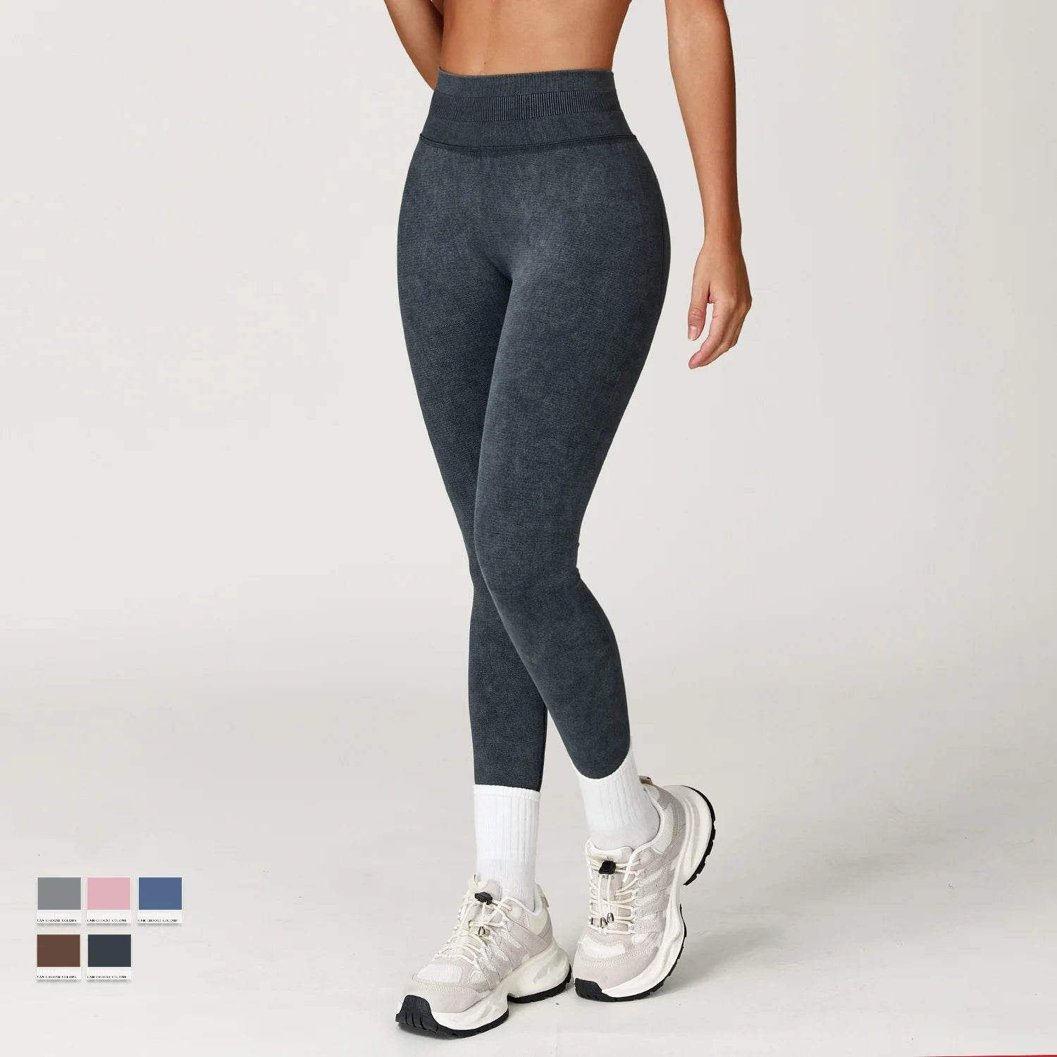 Wholesale OEM Seamless Buttery Soft Sand Washed High Waist Yoga Leggings for Women