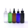 Empty 60ml 100ml 150ml clear Plastic Hair Oil Squeeze Applicator Packaging Bottle With Twist-open Dispensing Cap