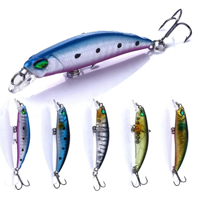 Wholesale MI114 7cm 4.3g Artificial Hard Plastic Baits Minnow Fishing Lures