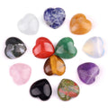Wholesale Multi-Color 25MM Compact Heart Shaped Hole Beads Crystal Natural Stone Beads DIY Beads for Jewelry Making