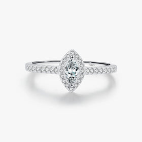 Exquisite Luxury Marquise Cut CZ Ring Fine Jewelry Accessories 925 Sterling Silver Rings for Women Wedding Engagement Bands