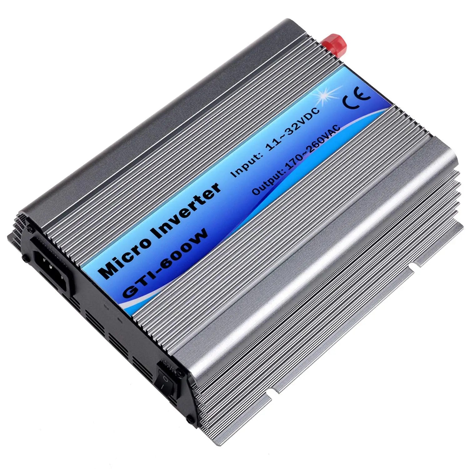 600W Grid Tie Solar Inverter MPPT Pure Sine Wave Micro Inversor PV Input AC120V/220V DC15-28V for Solar Panel Home System