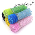 Custom Mascara Pink Glitter Wands Red Lash Applicator Disposable Nylon Eyelash Brush Diamond Makeup Tool