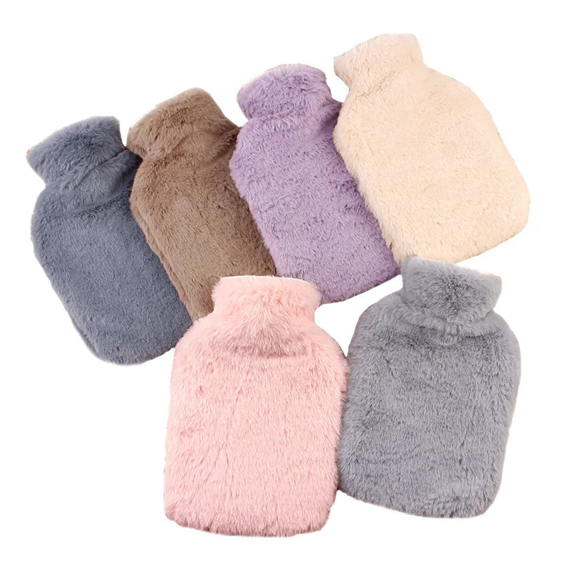 Custom Logo Winter Water Injection Hot Water Bags PVC Warm Water Bag Plush Reusable Warm Handbag