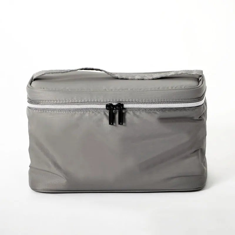 Lightweight Waterproof Ripstop Nylon Travel Cosmetic Bag Large Eco Makeup Pouch Custom Logo Fashion Inner Dividers Brushes