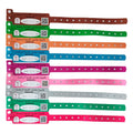 Custom CMYK Digital Printing One Time Use Waterproof Plastic Wrist Band L Shape PE Plastic Wristband for Hotel