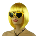 Factory Hot Selling with Wholesale Price 9 Pcs Suit Synthetic Wig Hair Bob Straight Cosplay Wig With Sunglasses