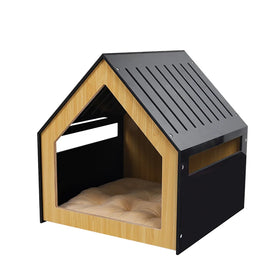 Manufacturer Design Modern Square Wooden Pet Cave House Indoor Cat Dog House 58x58x63cm Breathable Fashionable Cheap Safe