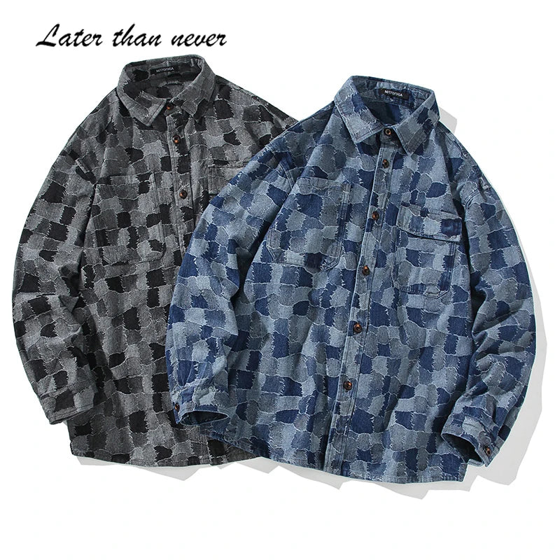 Unisex Leisure Windproof Spring Men's Jacket Long Sleeve Denim Blouse Streetwear Casaco Masculino