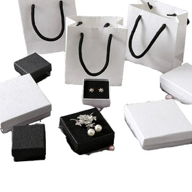 Minimalist Kraft Jewelry Box for Women PK006 Gift Cardboard Packaging with Sponge Inside for Necklace and Earring