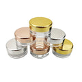 3g 5g Empty Cream Jars Plastic Cosmetic Cream Container Plastic Makeup Pots Sample Jars with Silver Rose Gold Lids for Cosmetics