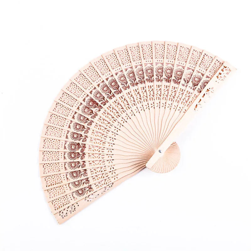 Wholesale Hotel Wedding Souvenir Bamboo Handheld Fan Custom Wooden Hand Fan for Household and Tailor Trimming