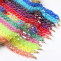 New Summer Sparkling Pearl Color Link Chain Colorful Fantasy Fashion Jewelry Crystal Collar Girly Gift Acrylic Necklace 2024