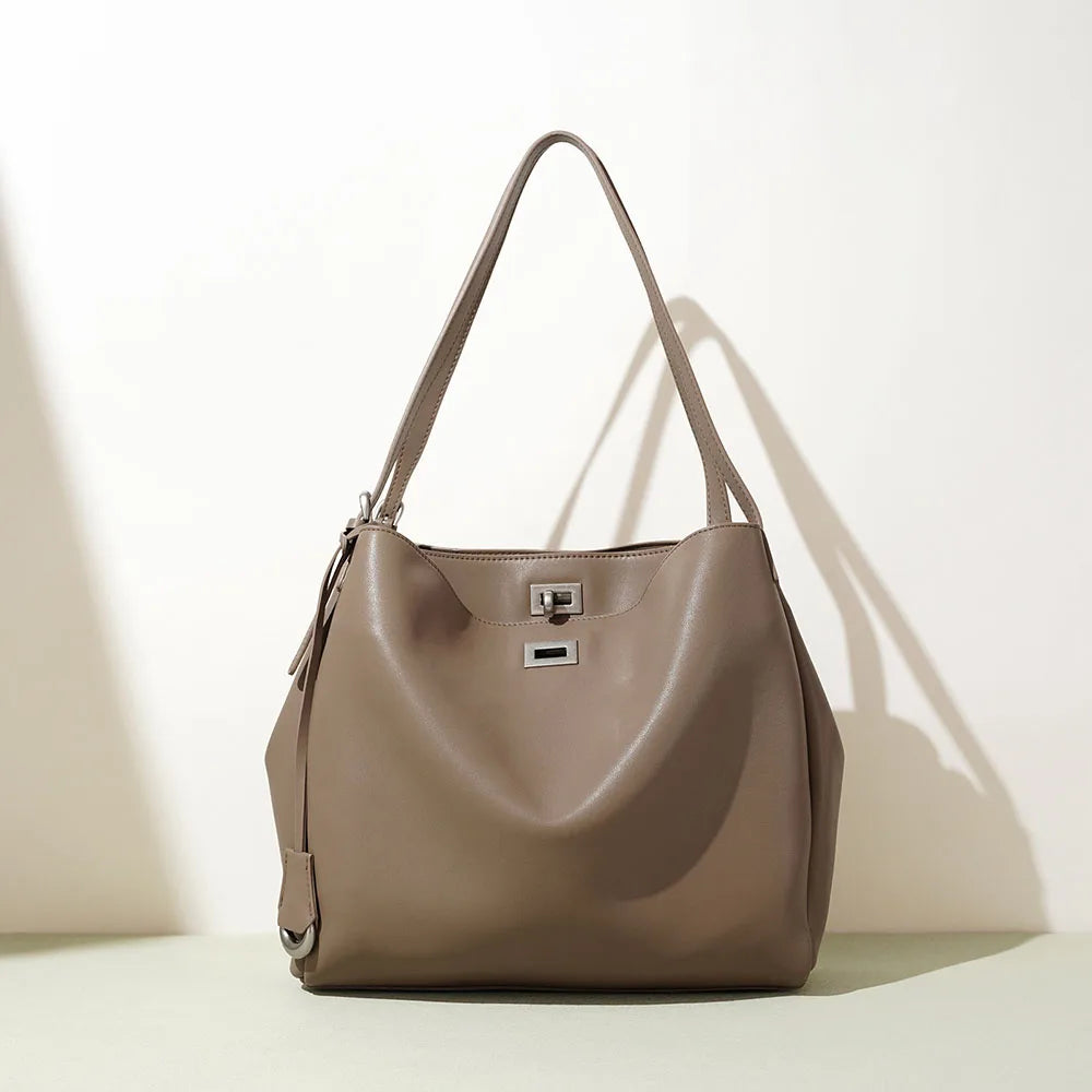 Genuine Split Leather Top-Handle Bag Elegant Women Underarm Bag Custom Logo Female Crossbody Tote Small MOQ Manufacturer