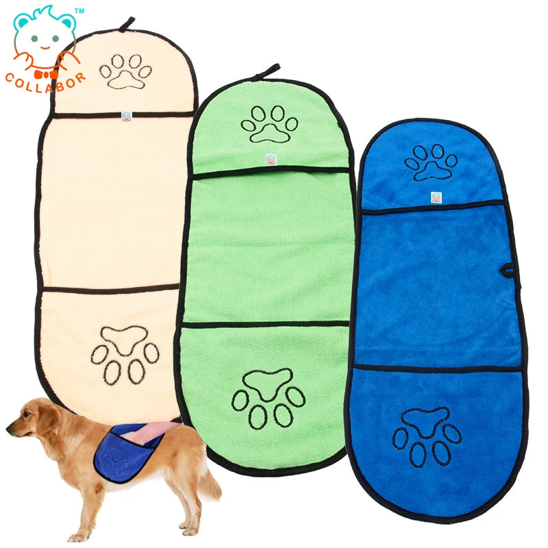 COLLABOR Bichon Frise Pet Towel Absorbing Dog Bath Water Towel Soft and Comfortable Microfiber Pet Towel