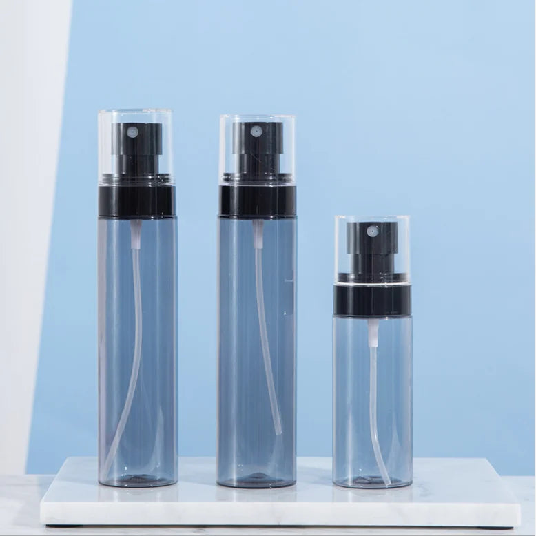 Recyclable 60ml/100ml PET Plastic Toner Bottle with Sprayer Pump Popular for Skin Care Packaging Serums Lotions