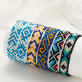 New Design Custom Bohemian Vacation Style Handmade Woven Bracelet Stretch Macrame Bracelet
