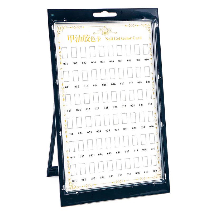OEM Custom Professional Nail Art Polish Display Board Color Card Holder for Nail Tips Sample Home Salon Nail Polish Color Chart