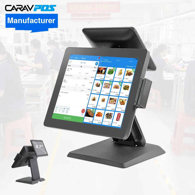 CARAV Factory Wholesale Price 15 Inch Aluminum Alloy POS All in One System Cash Register Supermarket POS System
