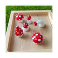 100Pcs/Lot Mini Mushrooms Figurines Cute Red Spotted Mushroom Ornaments for Indoor Outdoor Fairy Garden Decoration Supply