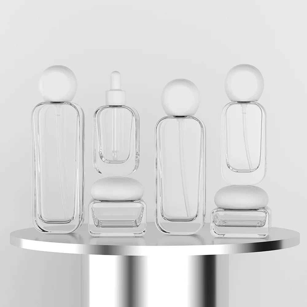 Wholesale Luxury Cosmetic Packaging Sets Empty Cream Jar and Lotion Pump Bottle Skincare Packaging Set