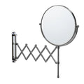 8 Inch Two Sided Steel Extension Wall Mount Chrome Modern Home Office Folding Bathroom Mirror