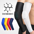 Custom Men Sport Basketball Golf Cycling Tennis Anti-collision Honeycomb Lightweight Breathable Spandex Nylon Elbow Pad Sleeve