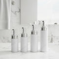Fuyun 100ml-200ml Silver Foam Pump Bottle PET Cosmetic Liquid Soap Dispenser with Sealing Pump Sprayer Wholesale Plastic Product