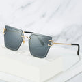 2022 Sunglasses Rimless Metal Trendy square Frame Woman Sunglasses Custom logo