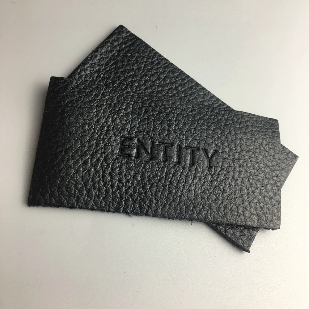 Custom  Real/Genuine Debossed/Embossed Black/Brown Leather Label Embossed Black Logo Leather Patch Tags for Jeans/Clothes