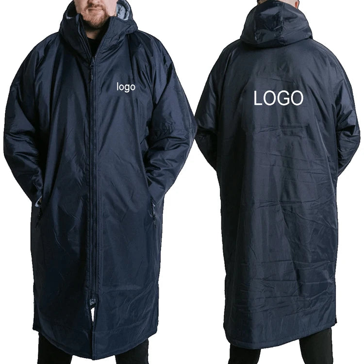 Oversized Waterproof Surf Changing Robe Outdoor Waterproof Coat Jackets for Adult Custom Windproof Waterproof Swim Parka