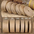 Wholesale Ready-to-Ship 1.5cm to 4.0cm Natural Burlap Jute Ribbon Grosgrain Fabric for Christmas Gift & Decoration