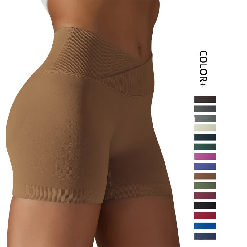 Wholesale Front Cross Gym Sports Clothes Fitness Workout Yoga Gym Short Women