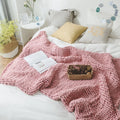 SFY Acrylic Hand Knitted  Blanket Super Chunky Knit Heavy Throw Blanket Hot Sale Wholesale Handmade