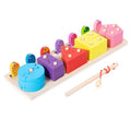 2026 New Design Montessori Children Wooden Fishing Shape Matching Puzzle Blocks Board Educational Creative Playing Toys for Kids