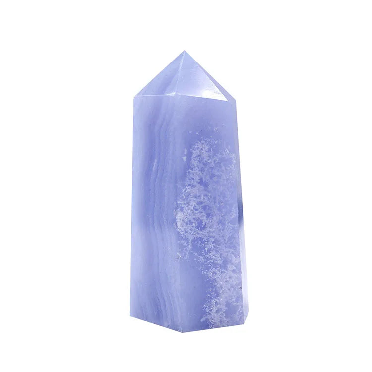 Diy Natural Crystals Healing Stones Aura Quartz Tower Blue Lace Agate Angela Aura Crystal Point Folk Crafts