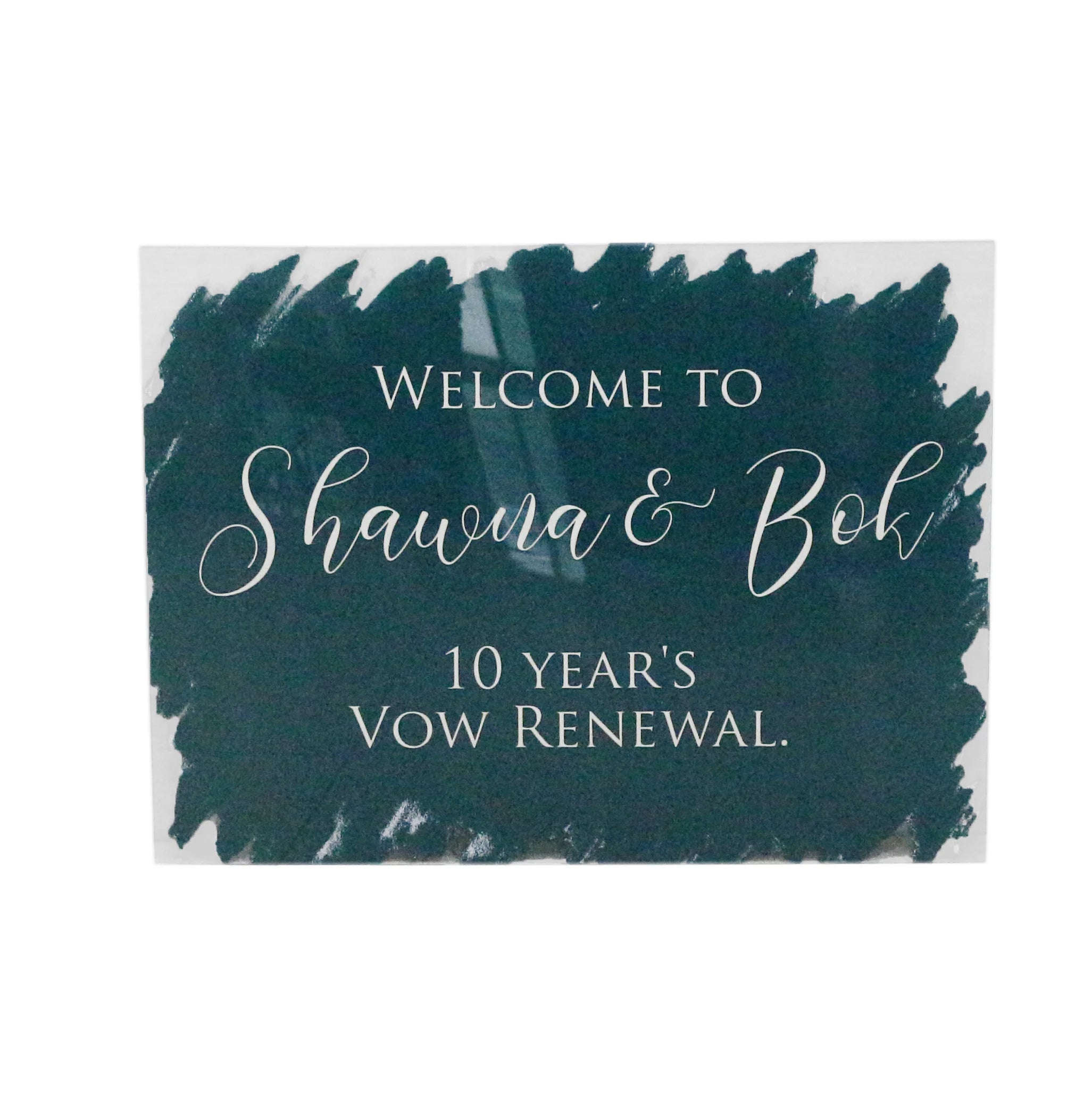 Custom Size and Design Acrylic Wedding Welcome Sign for Party or Event Outdoors