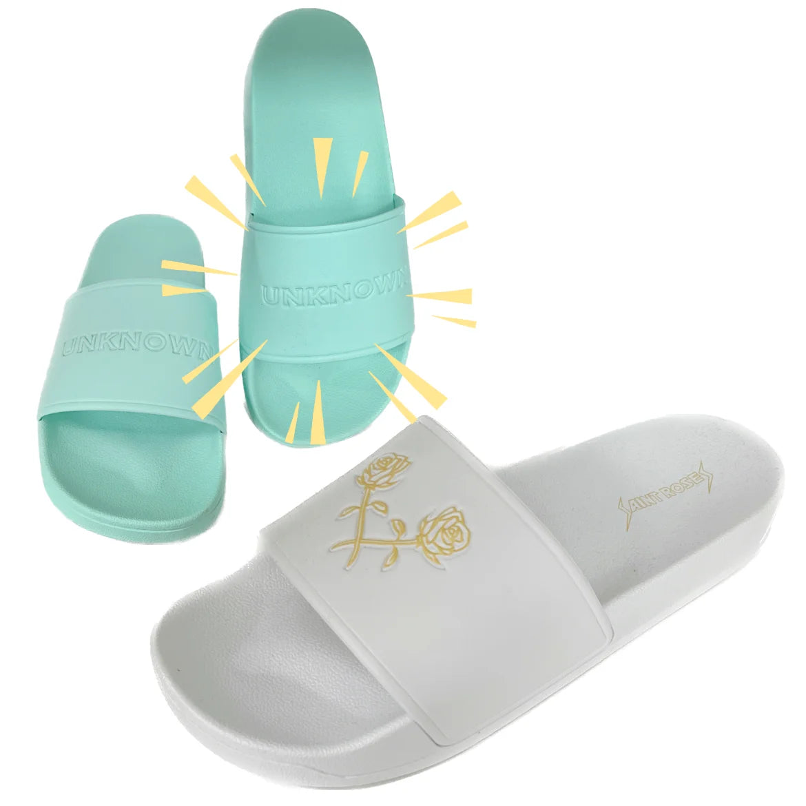 Oem New Style Pvc Slippers Black Slides Shoes for Men and Women