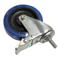 HM2211 5-Inch Blue Mute Wear-Resistant Movable Universal Brake Cart PU Wheel 90kg Load Capacity Eco-Friendly Casters School