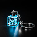 Factory Wholesale K9 Blank Crystal Keychains Custom Square Shape 3d Laser Led Light Crystal Keychain