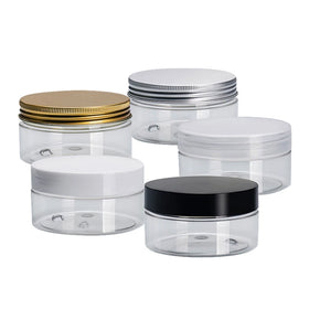 Hot Sale 2oz 100ml 4oz 5oz Clear Wide Mouth Cosmetic Plastic Container Jar 8oz 10oz Plastic Jars With Lids 16oz