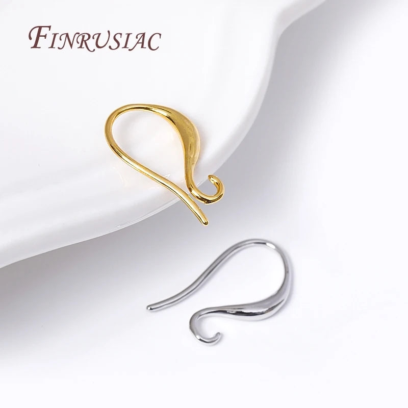 18K Gold Plated Ear Wire with Loop Rhodium Plated Earring Hooks DIY Earrings Jewelry Accessories Jewelry Findings & Components