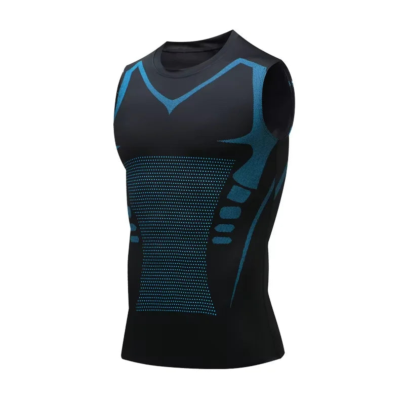Men Sleeve Sports Vest Mens Tank Top Fitness Compression Running Gym Sleeveless Shirts