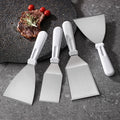 Manjia Stainless Steel Metal Kitchen Utensils Restaurant Grilling BBQ Tools with Rivets Pizza Steak Fried Shovel Spatula Turner