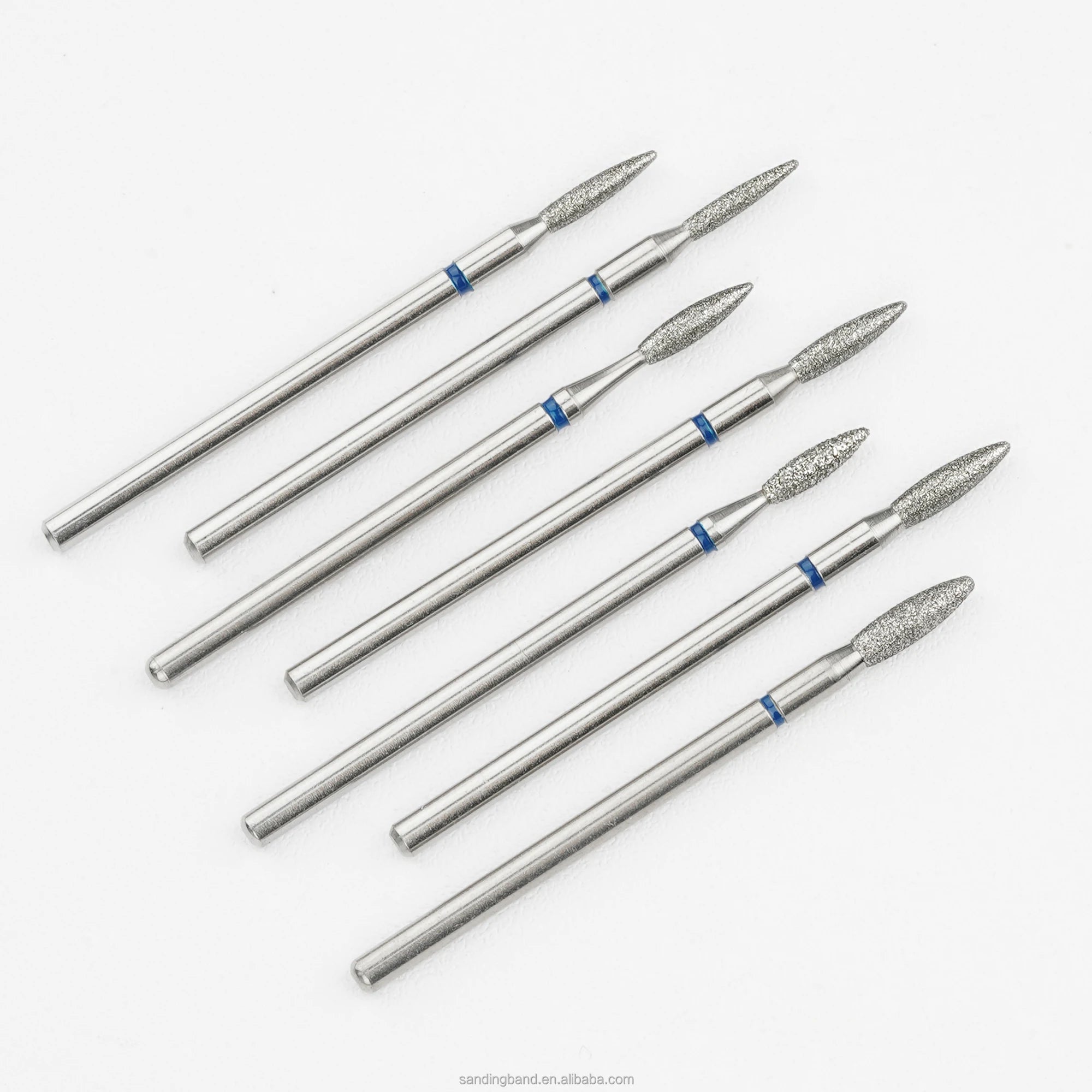 High-End 3/32\" Nail Drill Bit Small Tapered Diamond Shape for Clean Cuticle Pedicure Tools