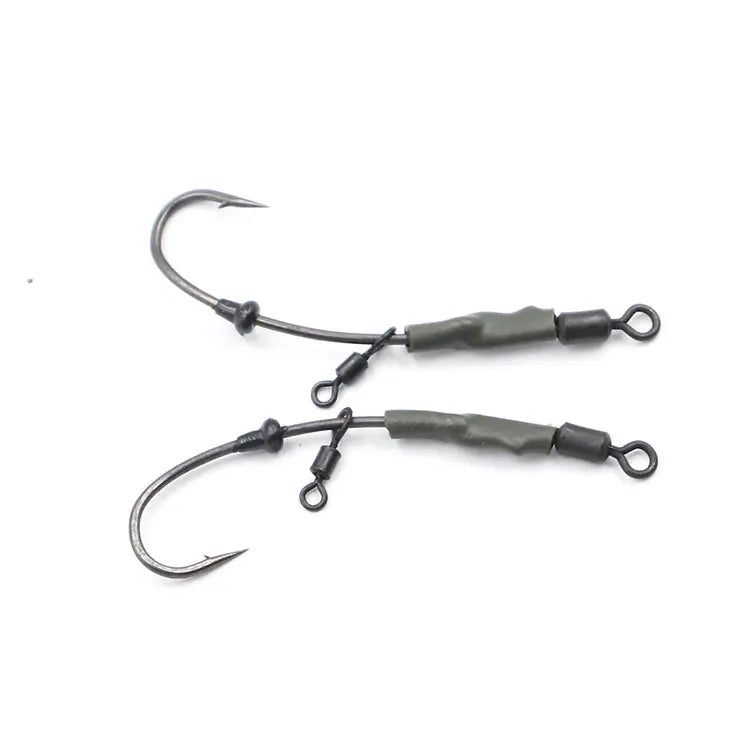 Carp Rig and Carp Fishing Hook Ready Tied Ronnie Rig Hook Rod Fishing Line Group Carp Rigs