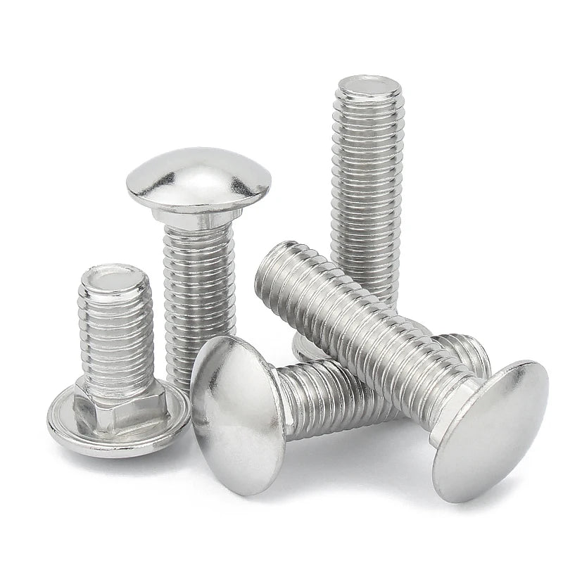 China DIN603  Stainless Fully Threaded Half Thread Partially Threaded Round Head Mushroom Head Square Neck Carriage Bolt