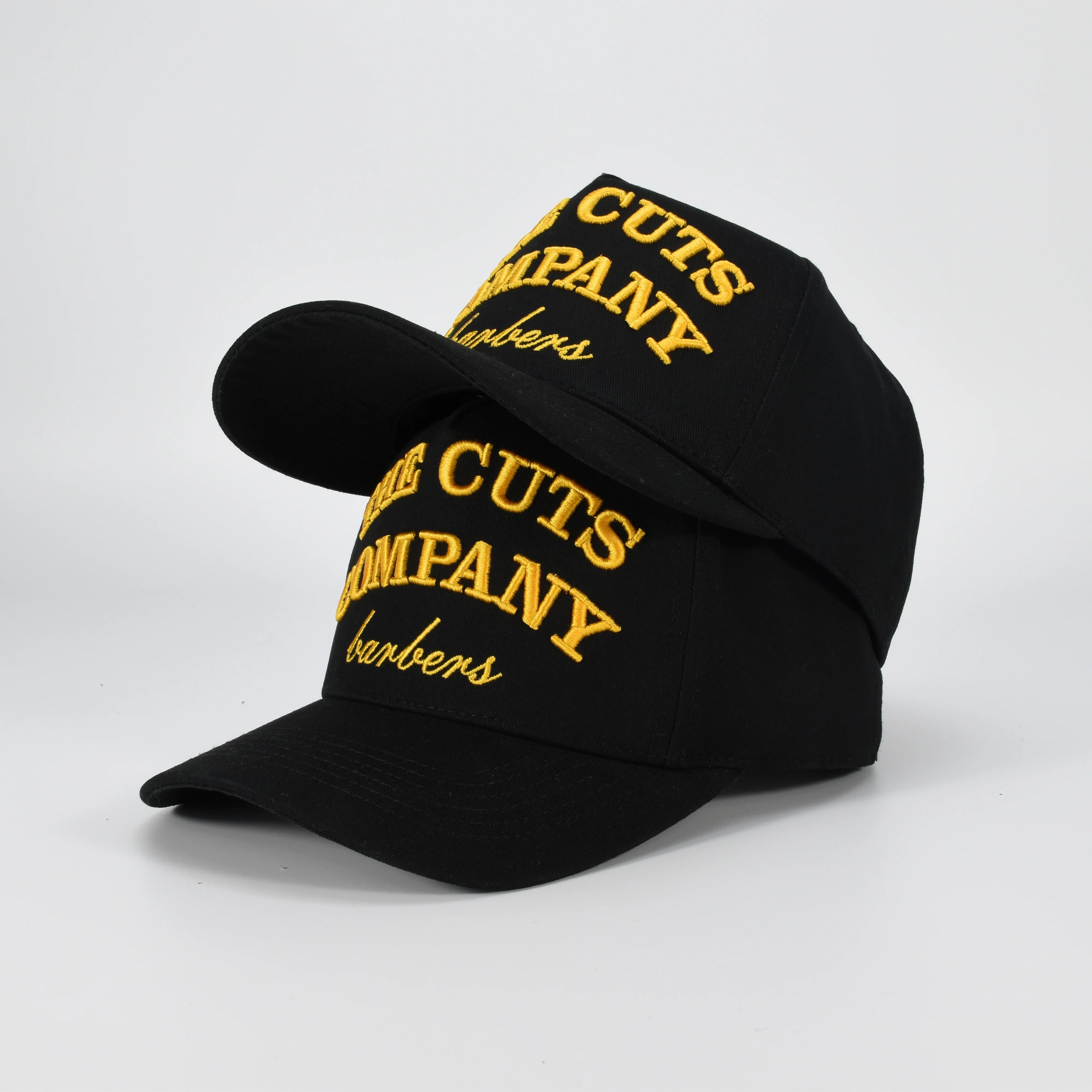 Customizable 5 Panel Sports Baseball Cap Retro Two Tone Puff Embroidery Waterproof Terry Fabric Both Men and Women's Size