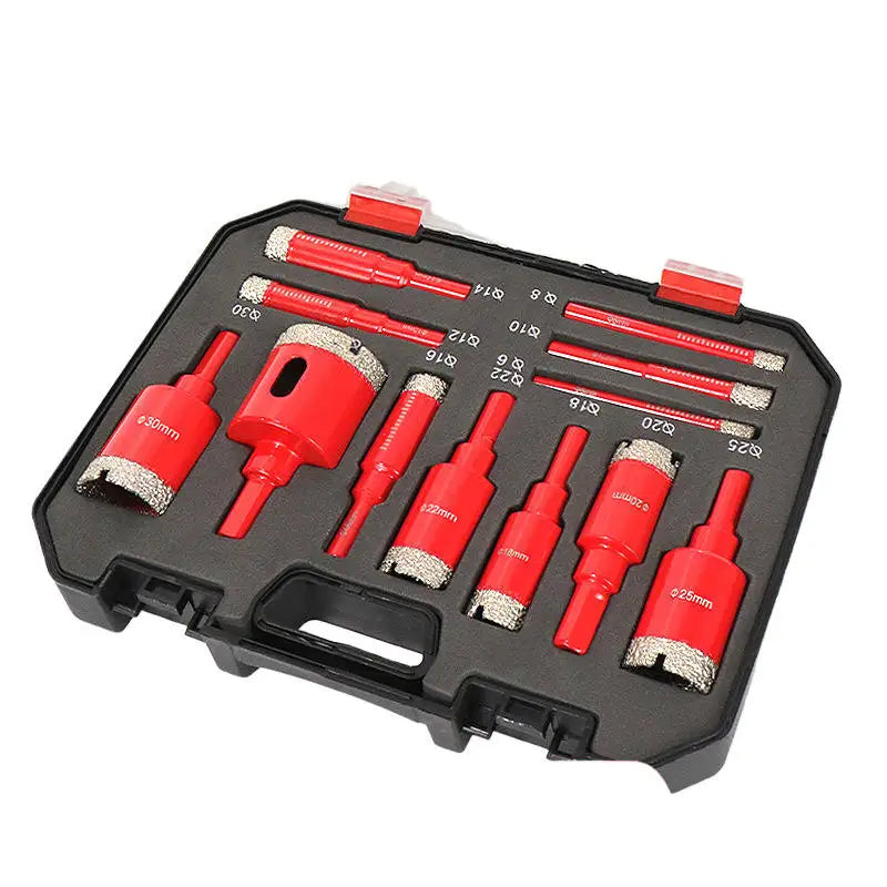 Tile Drill Bit Red Brazed Hole Opener Precision Cutting Durable Tile Drill Bit Tile Installation Professional Tile Drill Bit