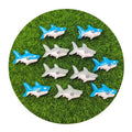 100pcs Cartoon Shark Cabochons - Sea Animal Slime Charms Cute Resin Flatbacks Kawaii Craft Supplies Ocean Cabochon Embellishment